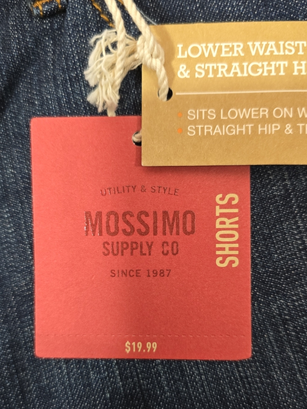 Mossimo Supply Co. Women's Dark Indigo Denim Bermuda Shorts Size 13 NWT - Picture 2 of 10